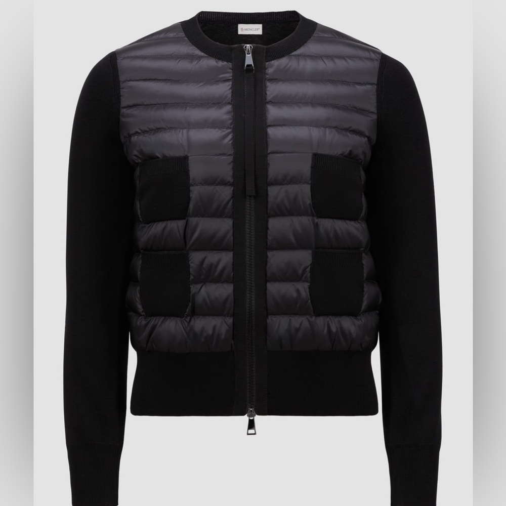 MONCLER BLACK SWEATER & CARDIGAN
PADDED WOOL ZIP-UP
CARDIGAN